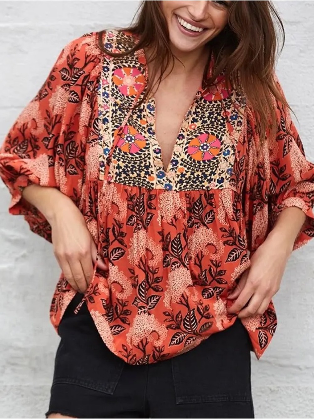BA&SH Garry Blouse Bohemian Chic Size Small